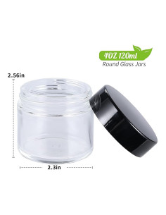 4oz Glass Jars With Lids, Mini Round Canning Jars Wide...