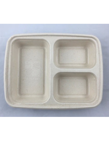 EccoCane 36oz 3-Compartment Sugarcane Bagasse...