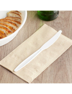 White Heavy Weight Plastic Knife - Case of 1000 2