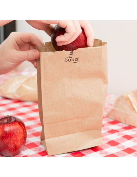 Duro 3 lb. Brown Paper Bag - 500/Bundle