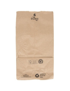 Duro 6 lb. Brown Paper Bag - 500/Bundle 2