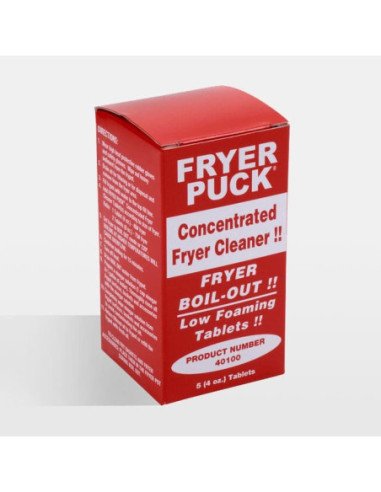 Fryer Puck 4 oz. Concentrated Deep Fat Fryer Cleaning Tablet - 5/Pack