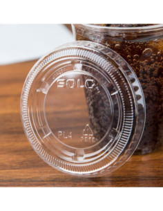 Dart Solo 4oz  Clear Plastic Souffle Lids 2500/Case 2