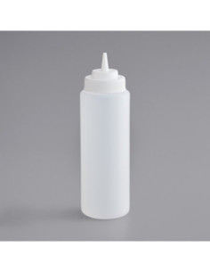 32 oz. Clear Wide Mouth Squeeze Bottle - 6/Pack