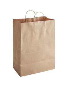 13”x7”x17” Natural Kraft Paper Shopping Bag with Handles... 2