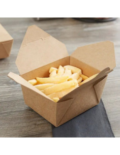 Kraft No 1 Microwavable Folded Paper Take-Out Container –...