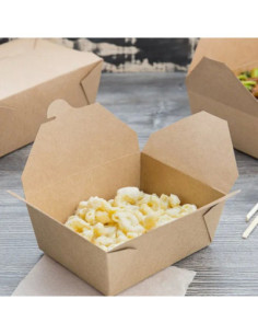 Kraft No 8 Microwavable Folded Paper Take-Out Container...