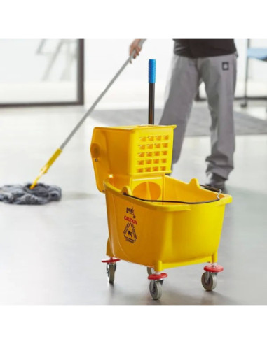 Rubbermaid FG758088YEL WaveBrake® 35 Qt. Yellow...