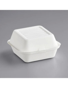 Compostable Sugarcane Take-Out Container 6″ x 6″ x 3″...