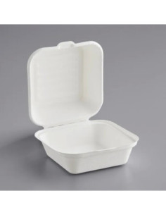 Compostable Sugarcane Take-Out Container 6″ x 6″ x 3″... 2