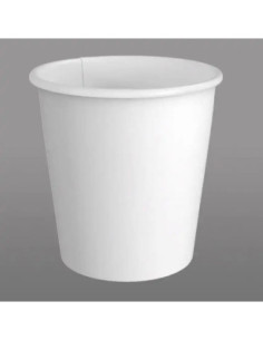 8 oz. Tall White Poly Paper Hot Cup - 1000/Case