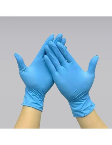 Blue Nitrile Gloves  10 Boxes 100 gloves, 1000 in a Case