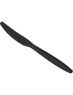 Black Heavy Weight Plastic Knife - Case of 1000 2