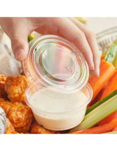 4oz. Clear Plastic Lid - 2500/Case 2