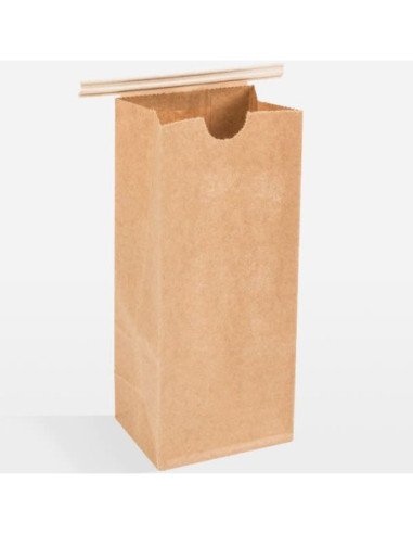 1/2 lb. Brown Kraft Paper Coffee Bag with Reclosable Tin Tie - 1000/Case