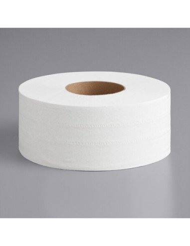 Janitorial 2-Ply Jumbo Toilet Paper Roll with 9" Diameter, 720 Feet / Roll - 12/Case