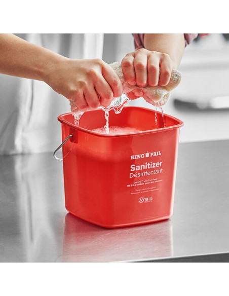 3 Qt. Red Sanitizing Pail