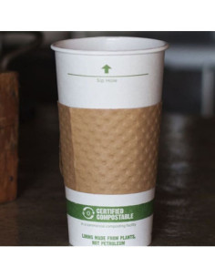 Recycled Hot Cup Sleeve - Kraft - Fits 8oz Cup - 1000 count 2