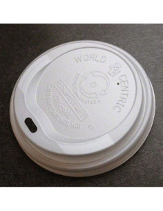 CPLA Lid - Compostable Corn Plastic Fits 10-20 oz Hot Cup...