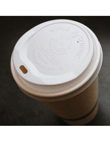 CPLA Lid - Compostable Corn Plastic Fits 10-20...