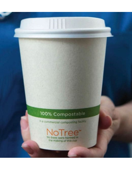 12 oz Compostable Hot Cup - 100% Sugarcane - 1000 Count