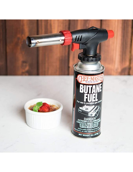 Chef Master 90340 - Pack of 4 Butane Fuel Cylinders- 8oz Butane Canisters for Portable Stove