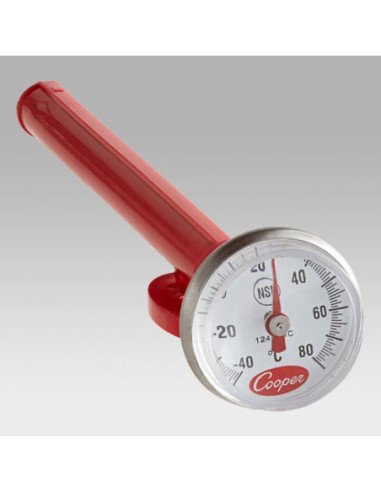 Cooper-Atkins 1246-01C-1 5" Pocket Probe Dial Thermometer, -40 to 80 Degrees Celsius