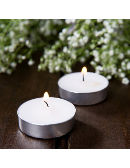 3 to 4 Hour White Tea Light Candle - 500/Case