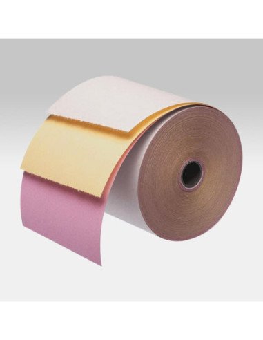 3" x 67' Carbonless 3-Ply Cash Register POS Paper Roll Tape - 50/Case