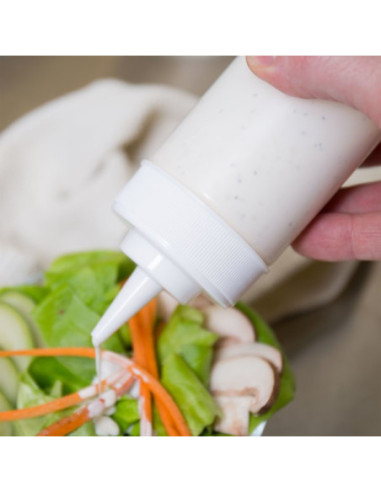 12 oz. Clear Wide Mouth Squeeze Bottle - 6/Pack