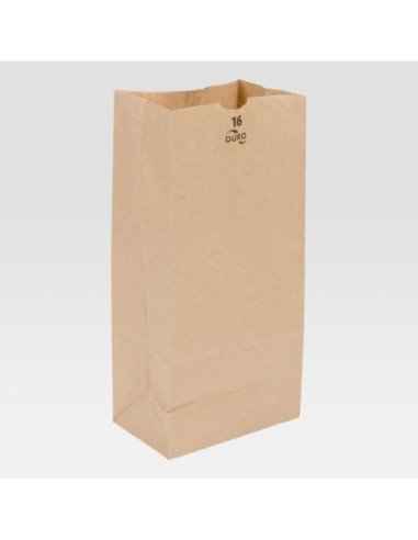 Duro 16 lb. Brown Paper Bag - 500/Bundle