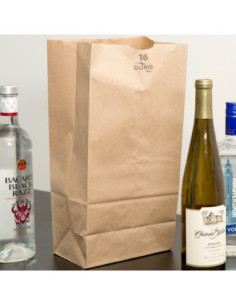 16 lb Brown Paper Bag - 500/Bundle 2