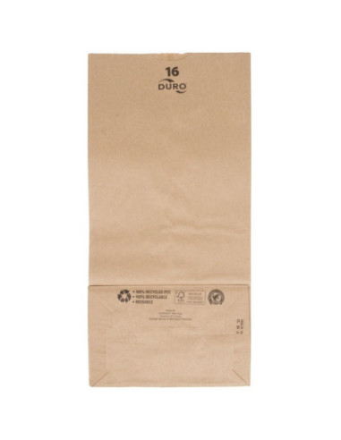 16 lb Brown Paper Bag - 500/Bundle