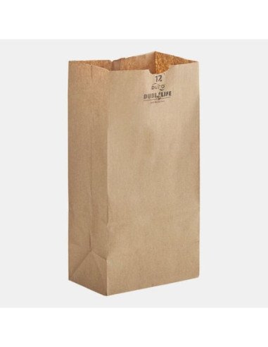 Duro Brown Paper Bag - 12 lb. - 500/Bundle