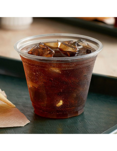 9 oz. Clear PET Plastic Squat Cold Cup - 1000/Case