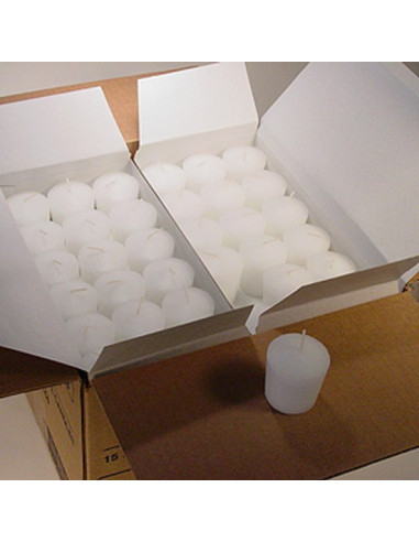 15 Hour White Votive Candles 144/Case