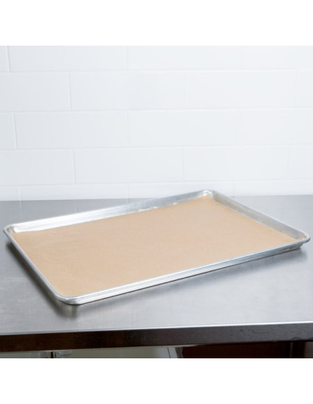 Baker's Mark 24" x 16" Full Size Unbleached Quilon® Coated Parchment Paper Bun / Sheet Pan Liner Sheet - 1000/Case