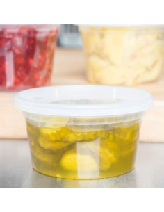 Heavy Duty 12 oz Microwavable Translucent Plastic Deli...