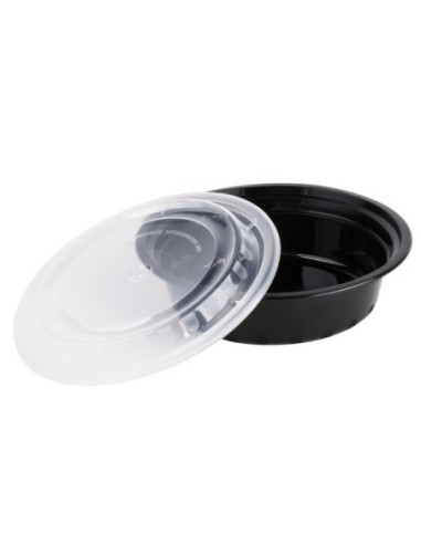 Black Round 16oz Microwavable Heavy Weight...