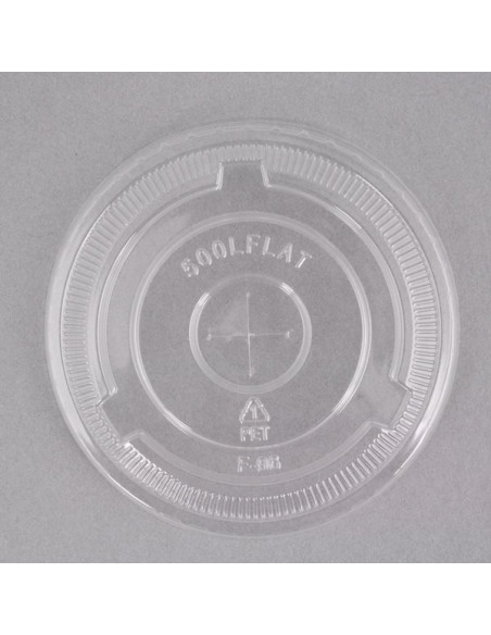 Clear Flat Lid with Straw Slot 14-24 oz. 98 mm 1000/Case