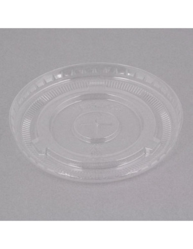 Clear Flat Lid with Straw Slot 14-24 oz. 98 mm...