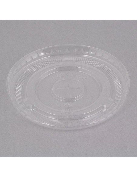 Clear Flat Lid with Straw Slot 14-24 oz. 98 mm 1000/Case