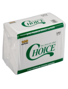 3-Ply White Dinner Napkin 2000/case 2