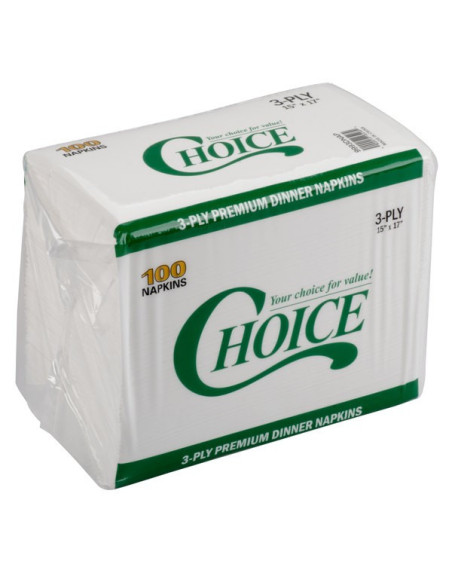 3-Ply White Dinner Napkin 2000/case