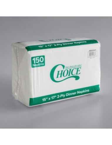 2-Ply White Dinner Napkin 3000/case