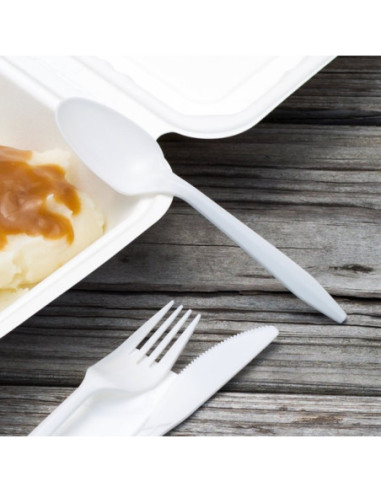 Medium Weight White Wrapped Plastic Cutlery 4...