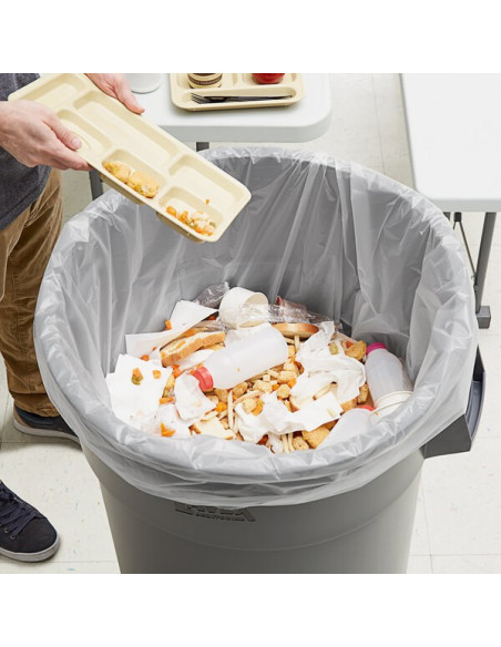 46 Gallon Clear Garbage Bag 2 Mil 18Lb