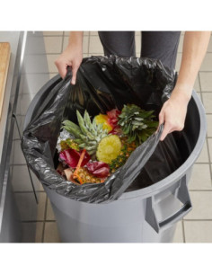 58 Gallon Heavy-Duty Industrial Contractor Black Garbage... 2