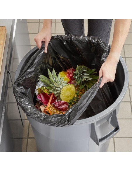 58 Gallon Heavy-Duty Industrial Contractor Black Garbage Bag 3 Mil 18 Lb