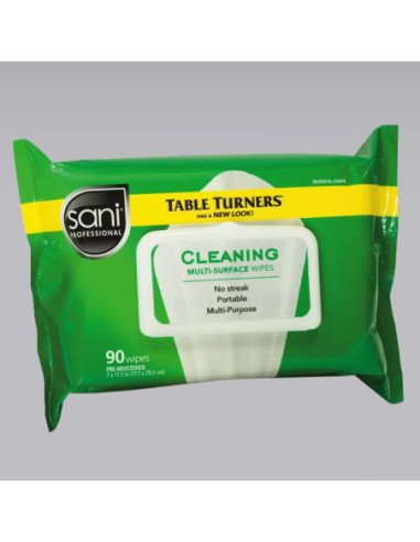 Sani Professional 7" x 11 1/2" 90 Count Cleaning Multi-Surface Wipes - 12/Case